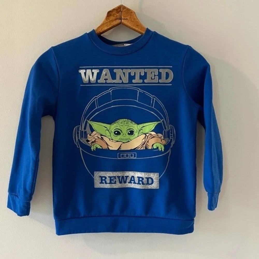 Star Wars Yoda Crewneck Sweatshirt Youth Size‎ 7